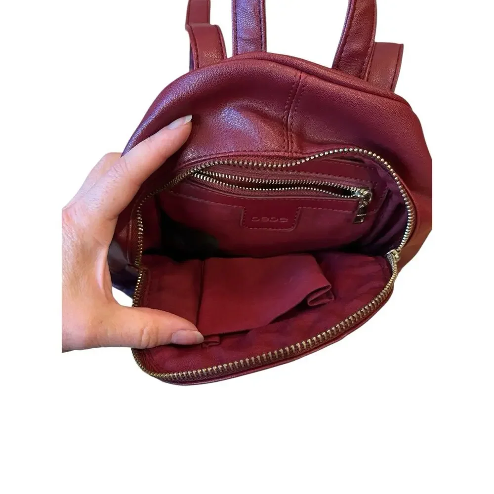 bebe burgundy faux